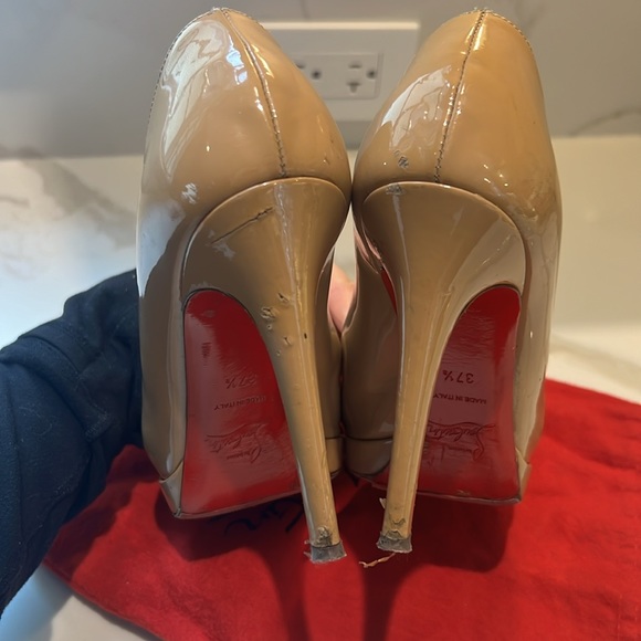 Christian Louboutins Nude Heels - Picture 5 of 10